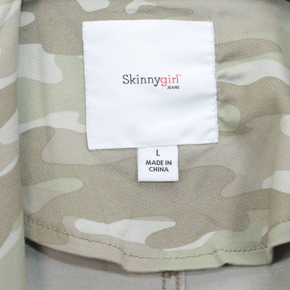 Skinnygirl Rachel Cascade Trench Jacket  - Womens Large - Camouflage Green-NWOT - Picture 5 of 5